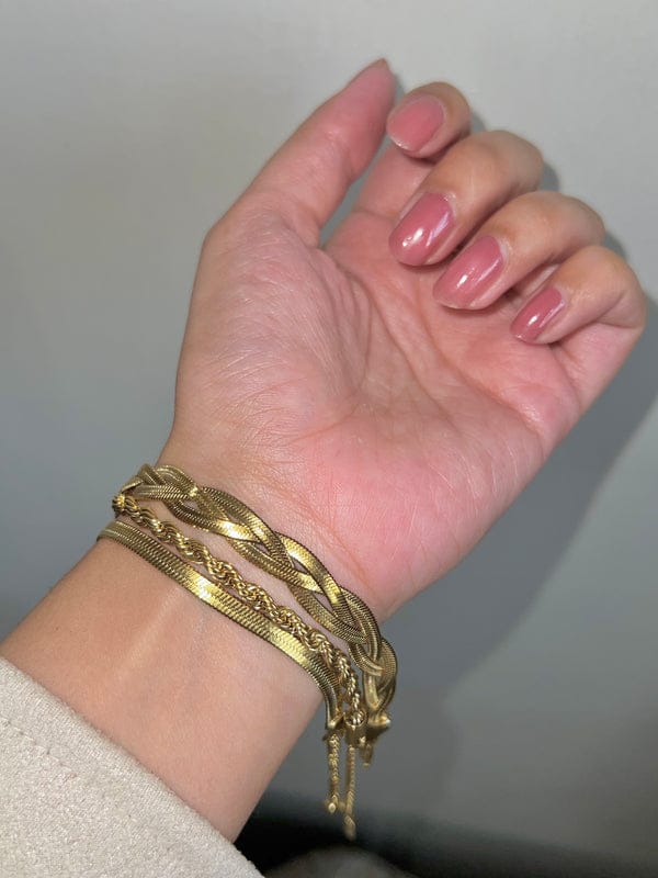 stainless steel 3 piece bracelet set