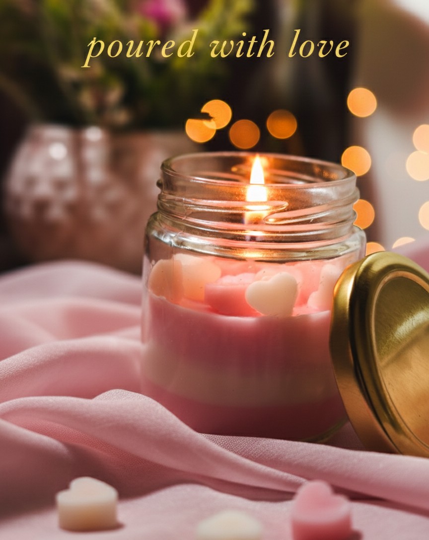 Pink love Scented candle