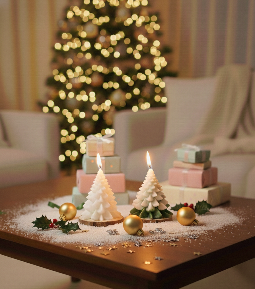 Snowy Christmas Tree  - Scented Candles