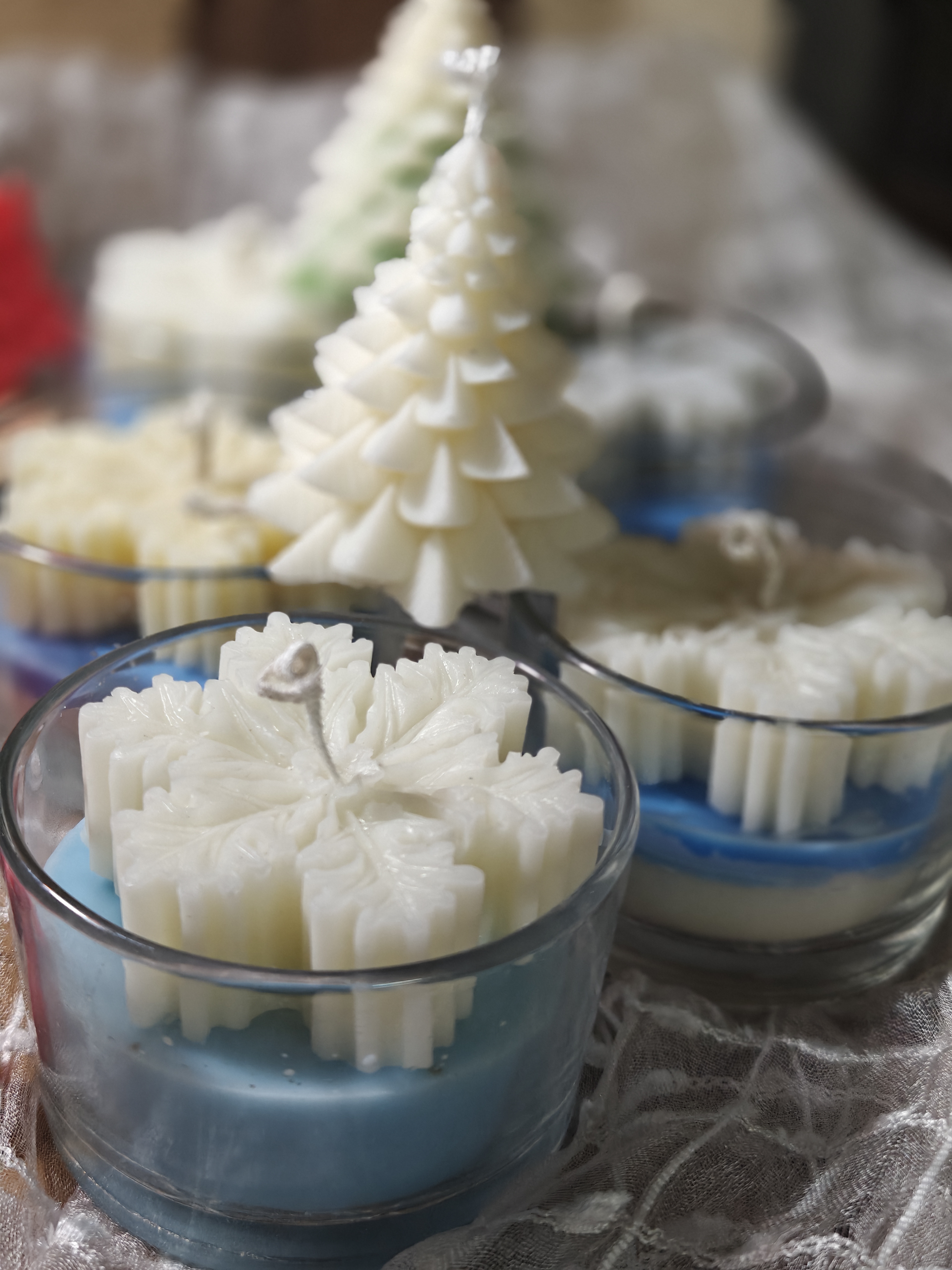 Winter in a Jar - Snowflake Decorative Candle