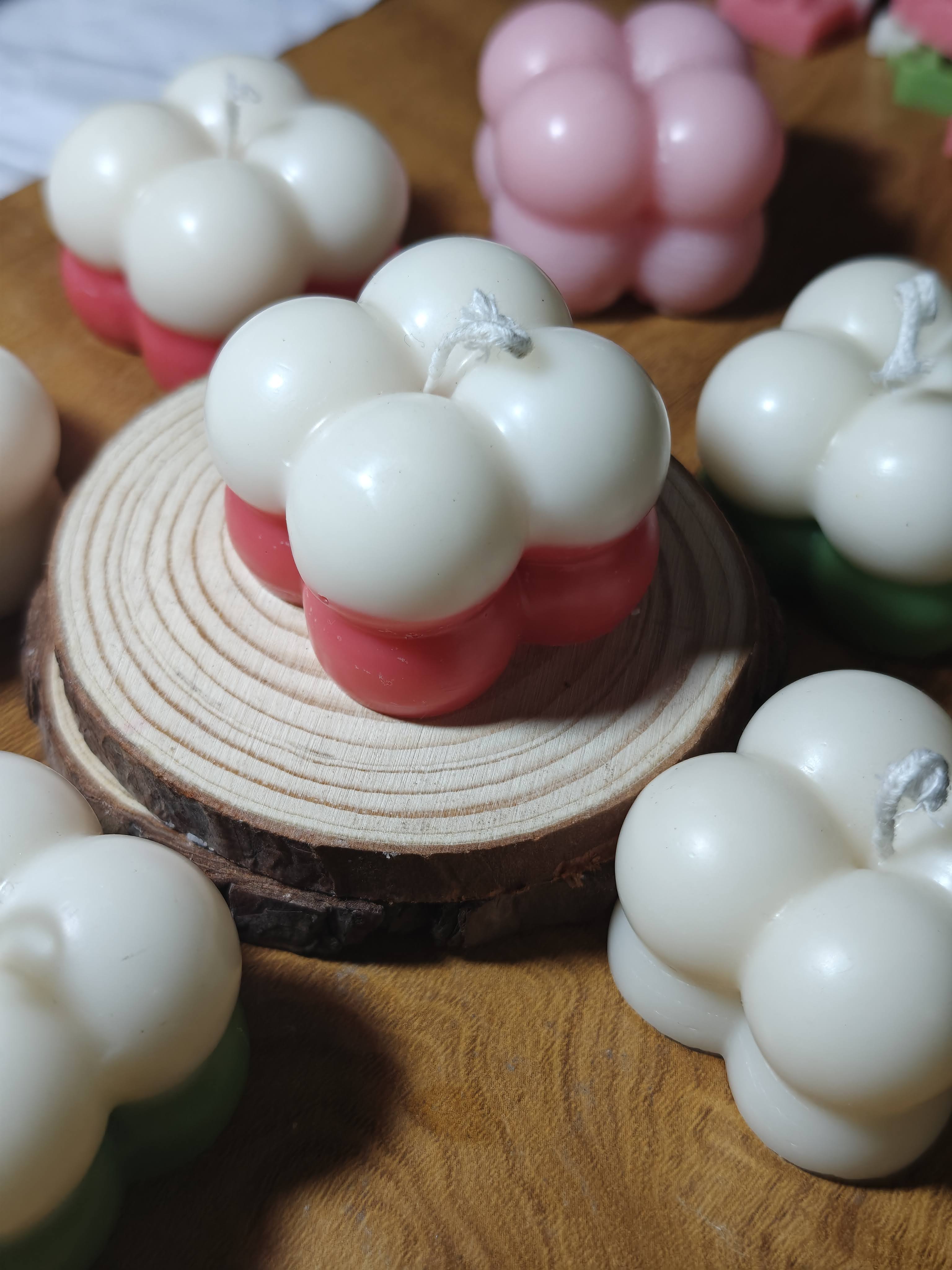 Cute Mini Bubble Scented Candle Set of 4