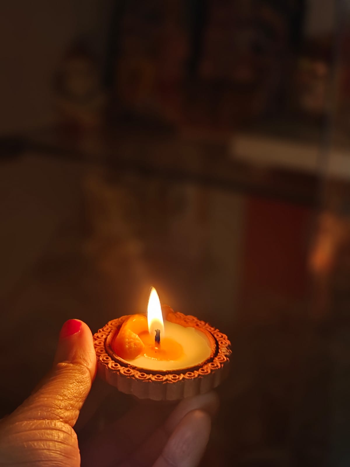 Set of 4 - Eco-friendly Clay Diya Candles