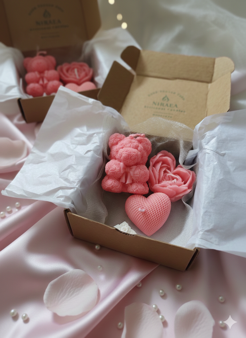 Valentine Candle box - Set of 3