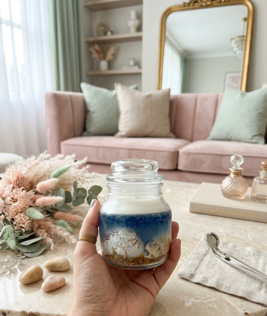 Ocean Breeze Theme Scented Candle (145 ml)