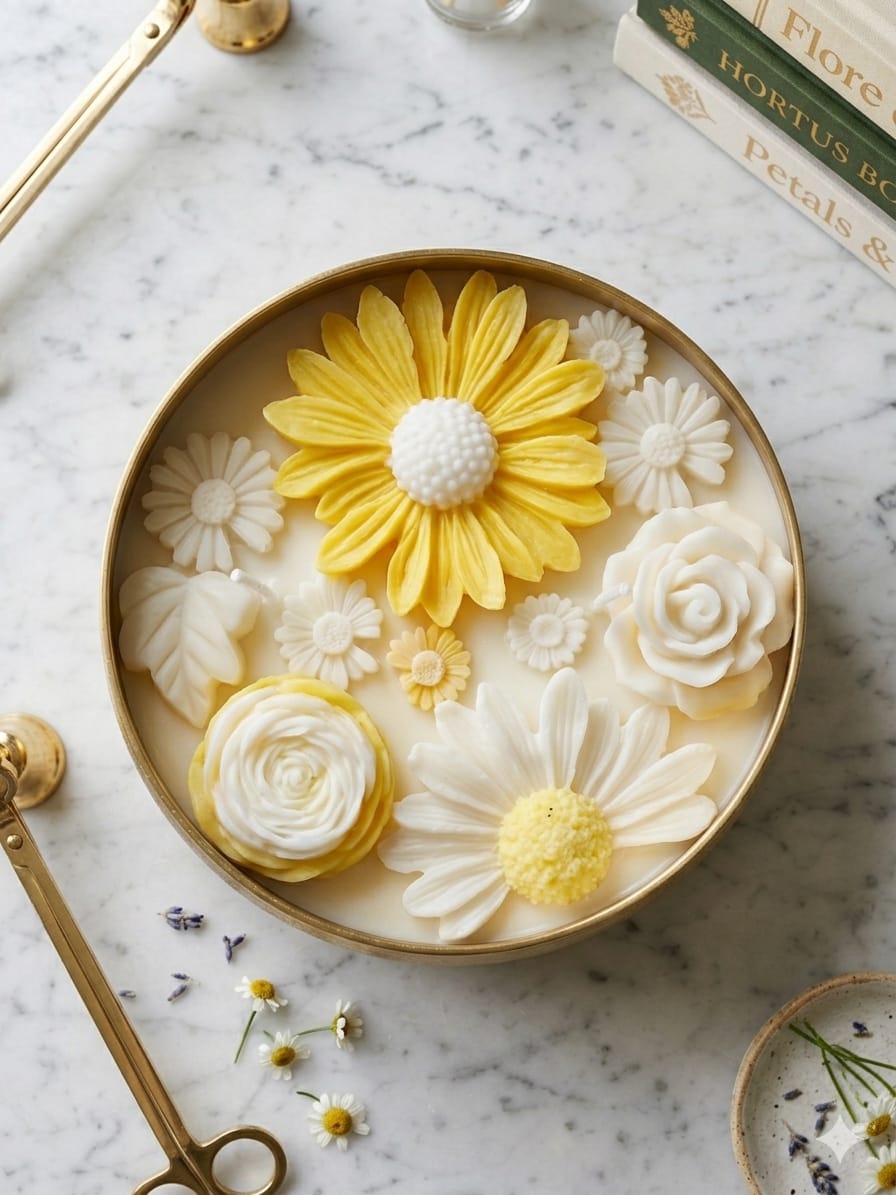 Daisy Decorative Urli Candle Bowl(4 inch)