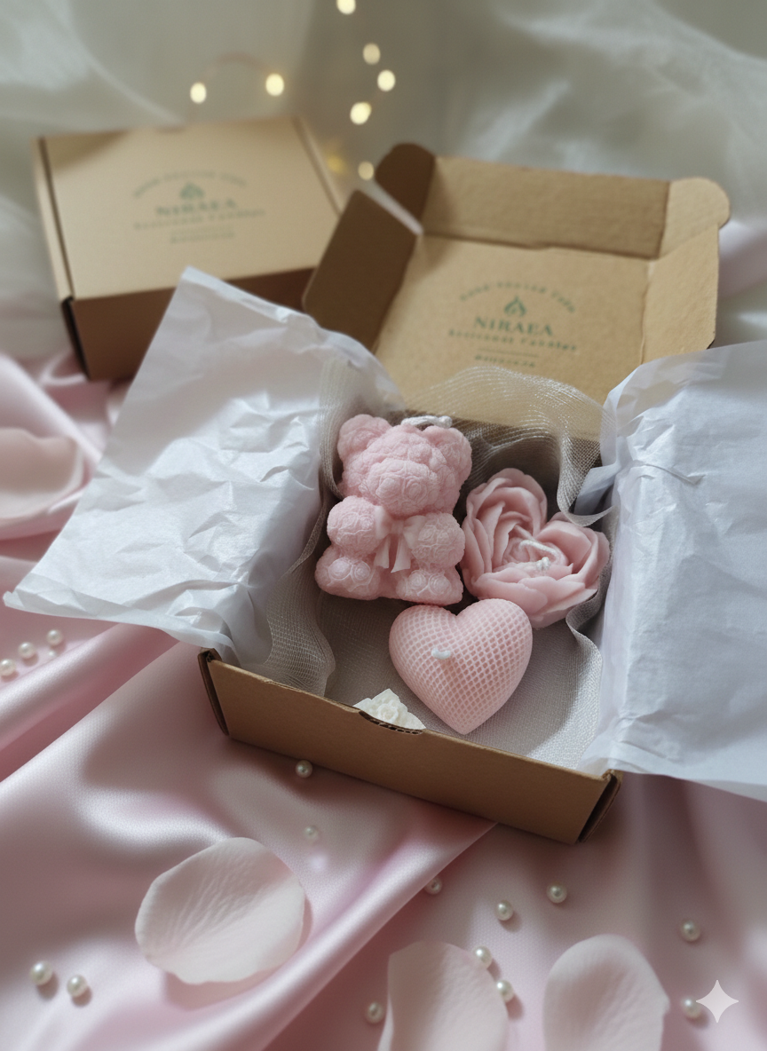 Valentine Candle box - Set of 3