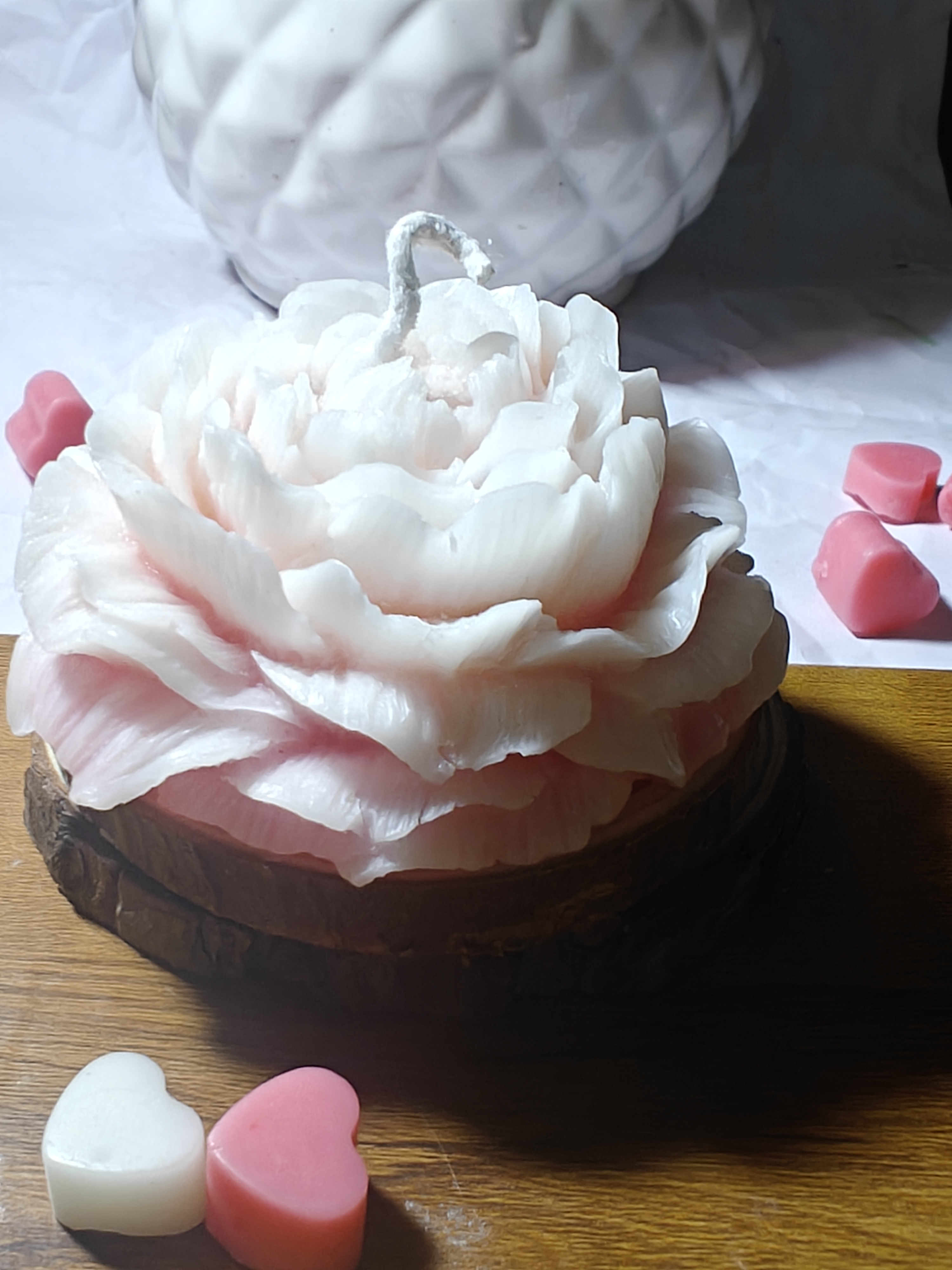 Peony Sculpted Candle