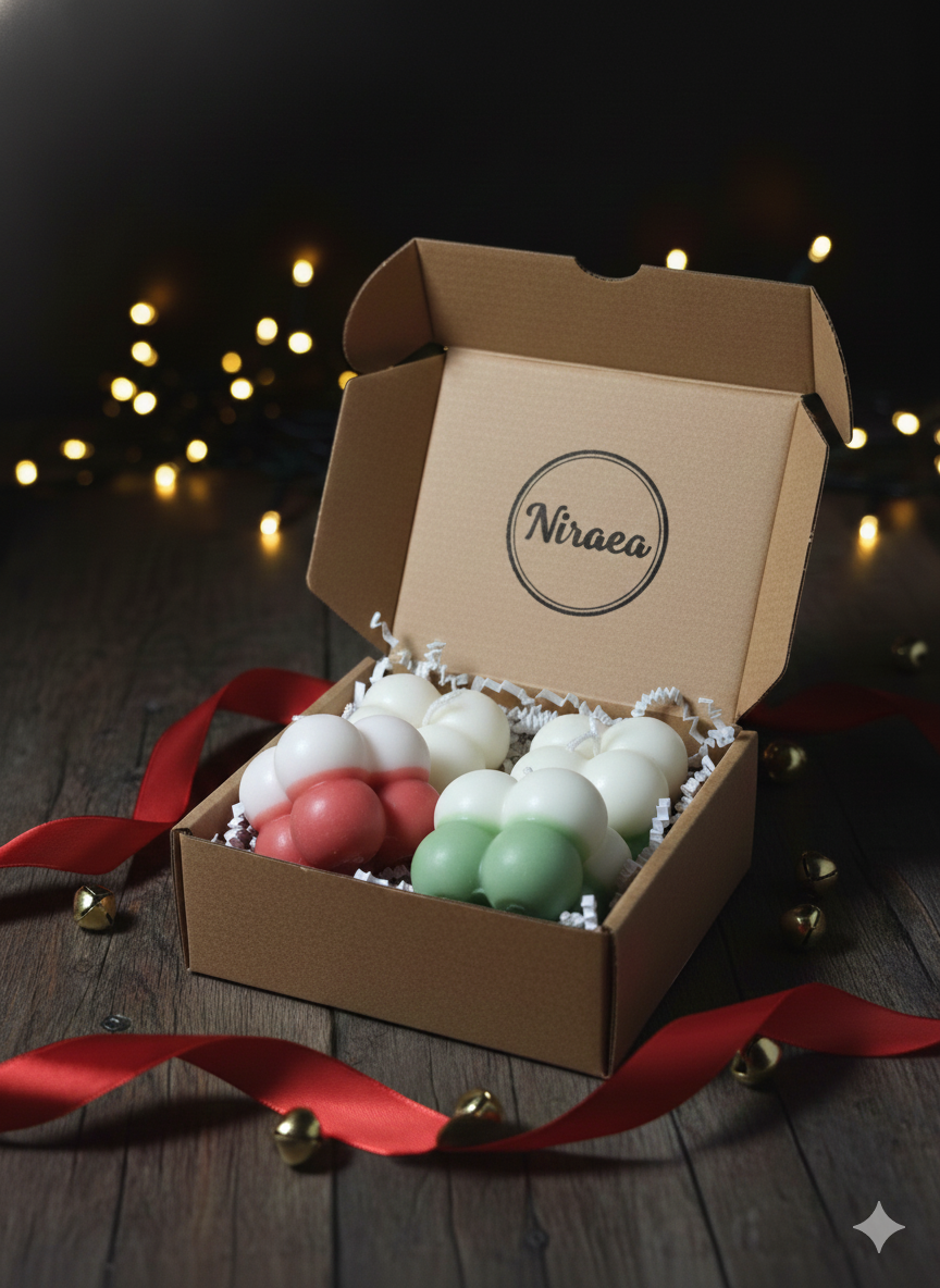 Cute Mini Bubble Scented Candle Set of 4