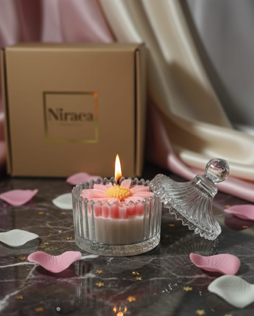  Crystal Daisy Lux Candle - Qty - 1 Crystal Luxurious Jar