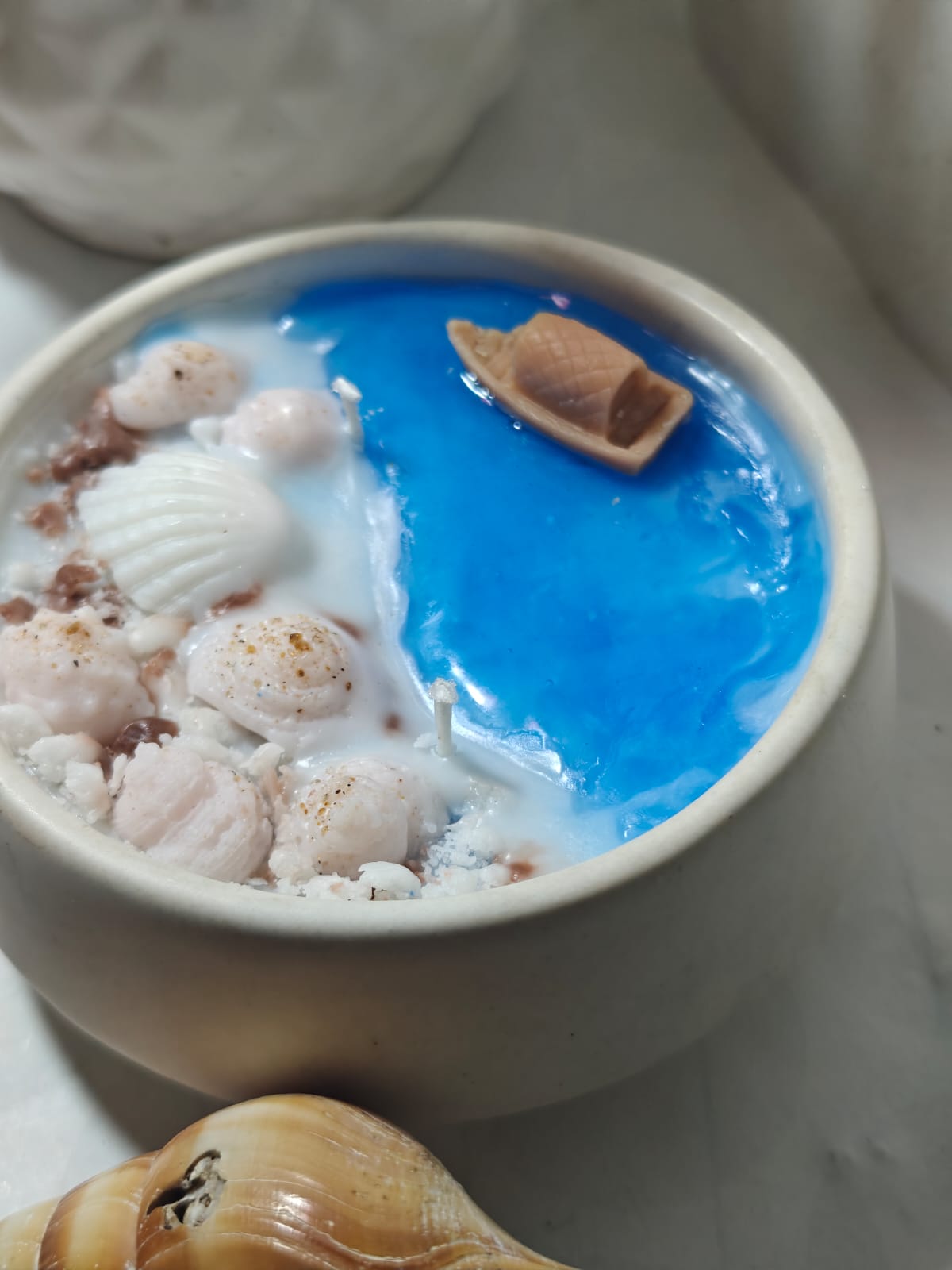 Ocean Fresh Candle (200 gms) 4 inch Ceramic container