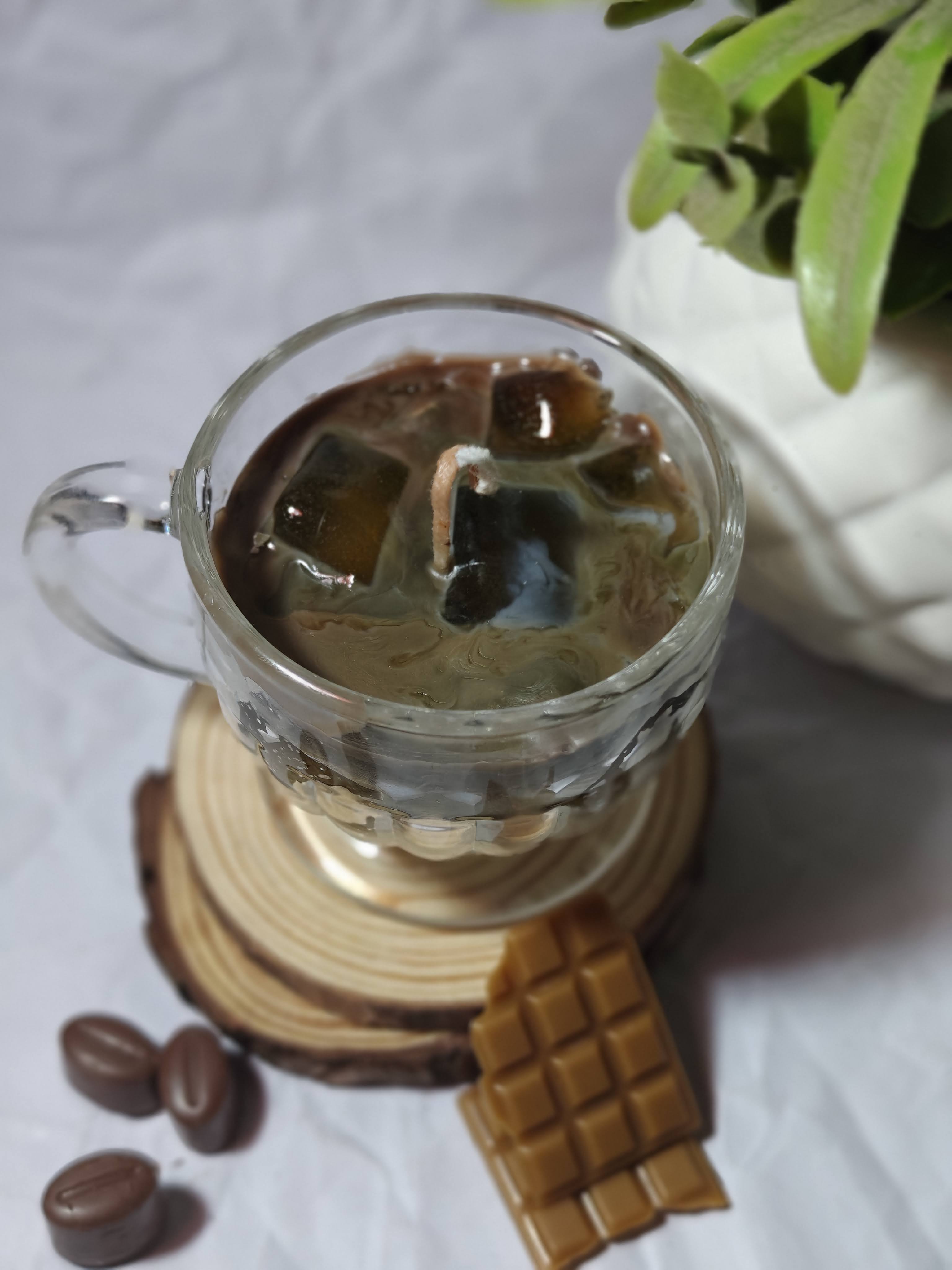 Iced Coffee Scented Candle - Qty 1 Mini Cup of Ice latte candle