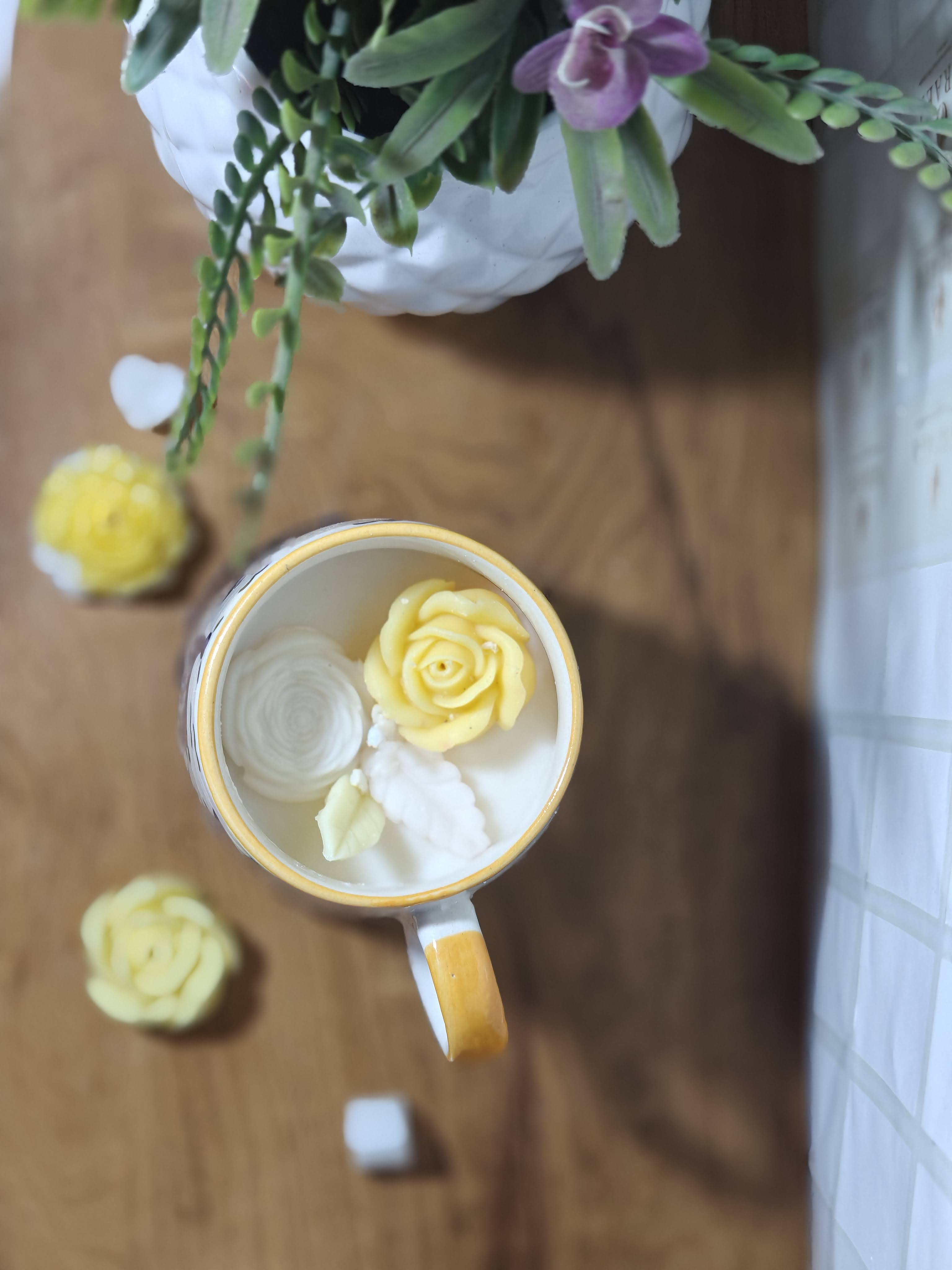 Tribal Handcrafted Ceramic Mug Candle