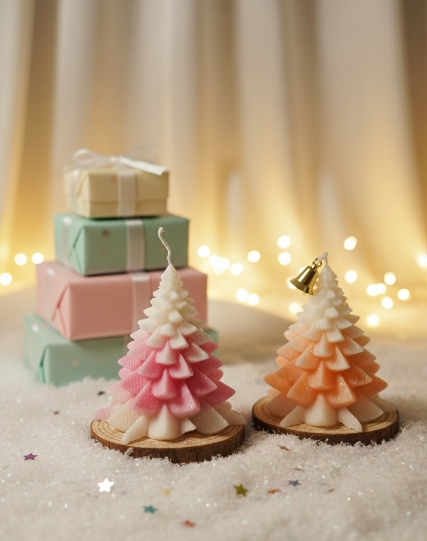 Snowy Christmas Tree  - Scented Candles