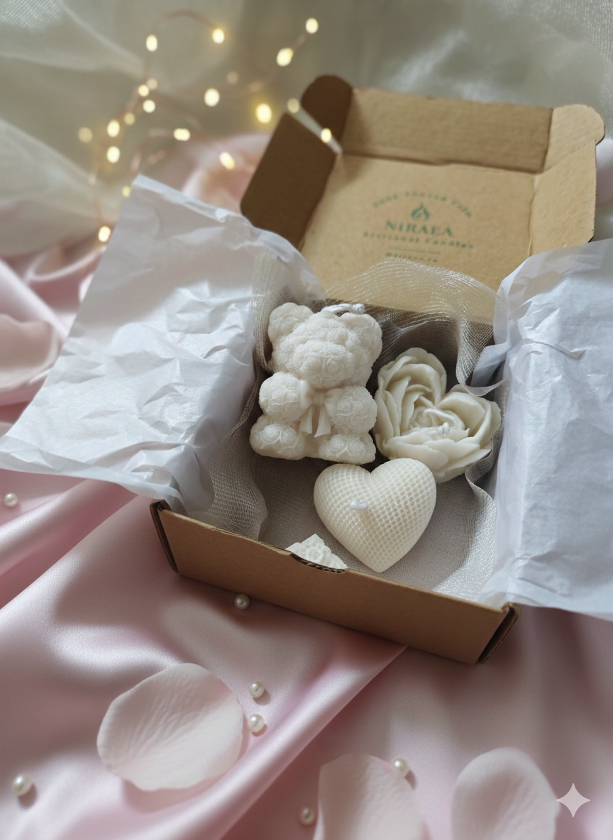 Valentine Candle box - Set of 3