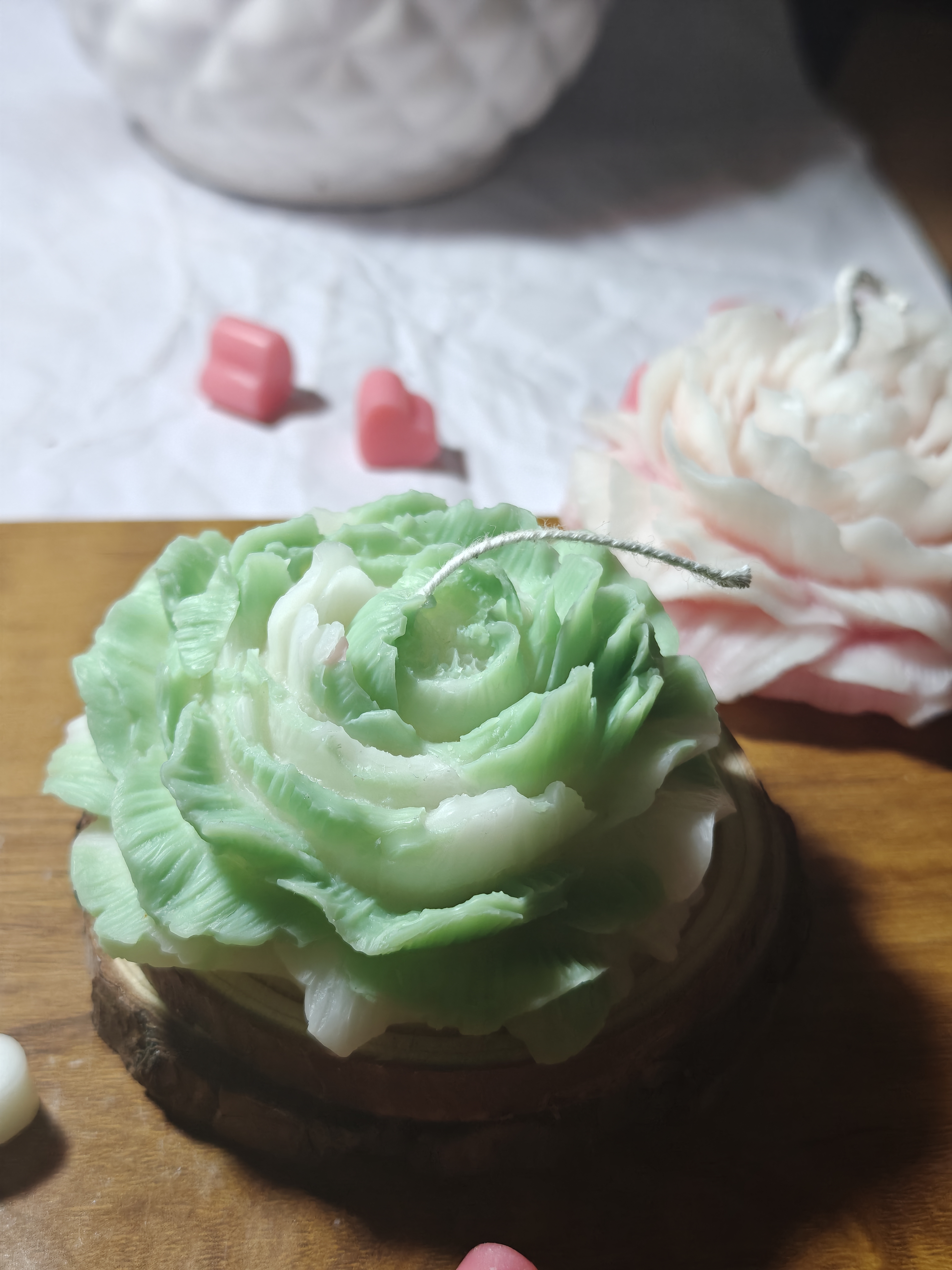 Peony Sculpted Candle