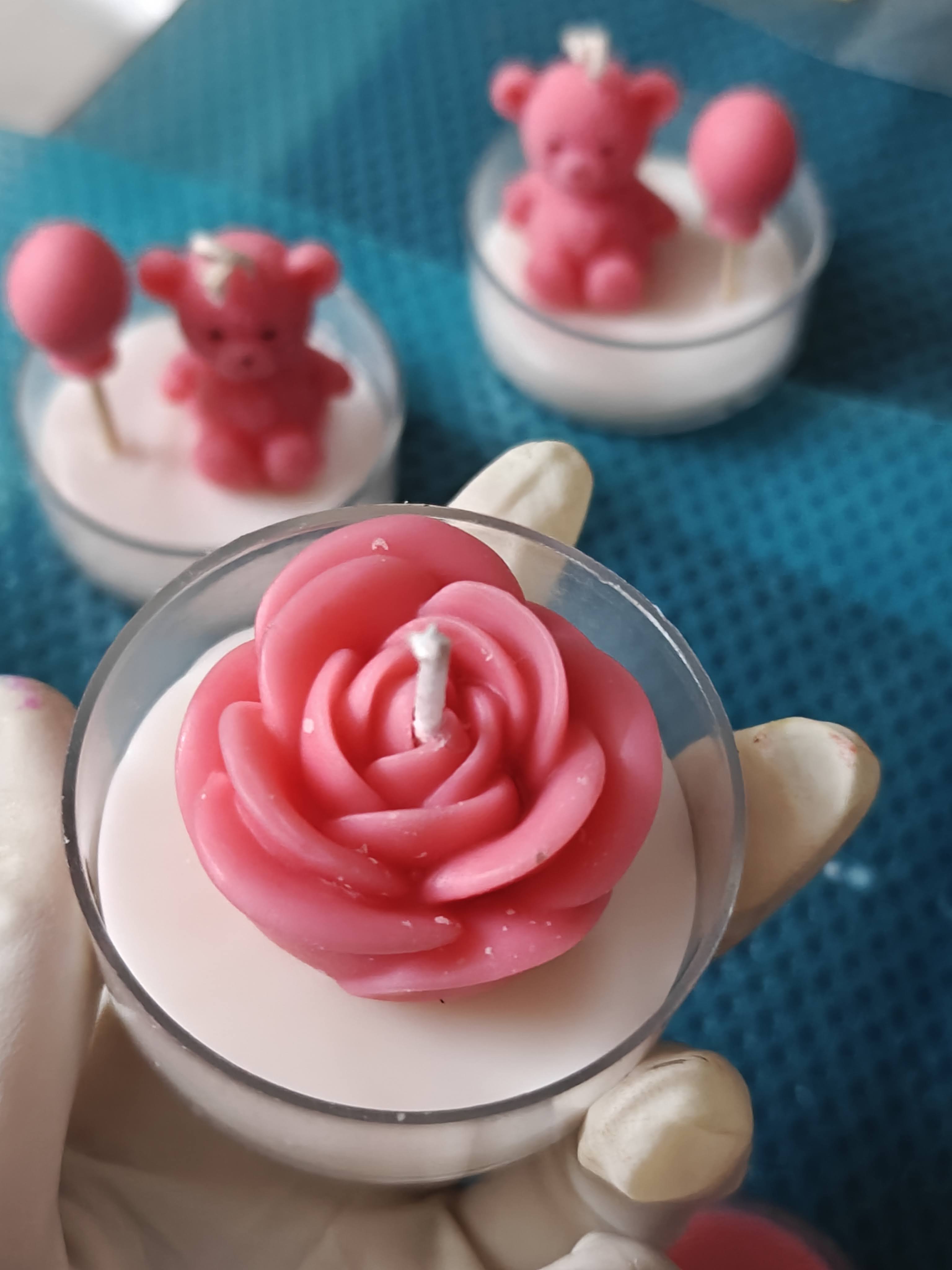 Rose  Love Sets  - Tea Lights - Set of 3 and Set of 5