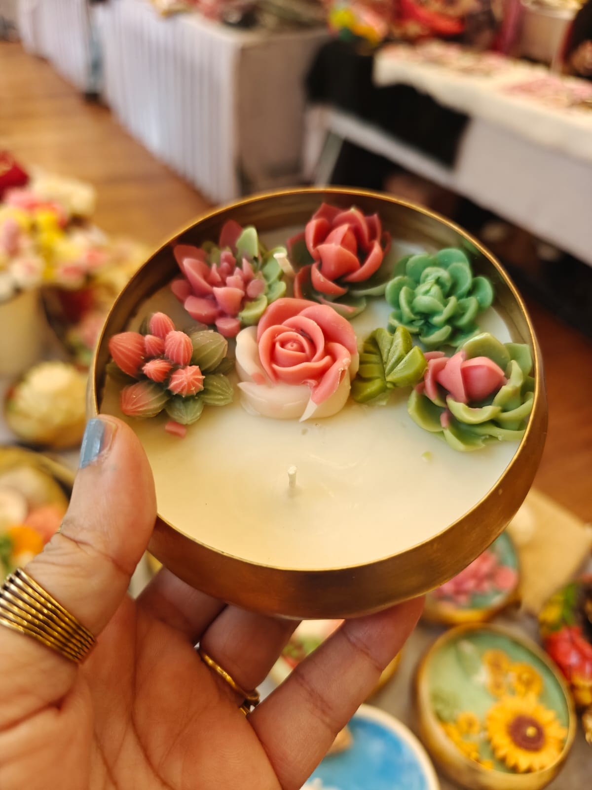 Succulent Urli Scented Candle Perfect for Gifting in the Summers(4 inch)