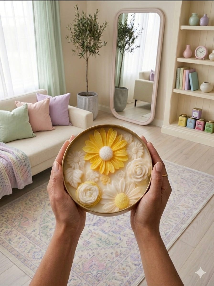 Daisy Decorative Urli Candle Bowl(4 inch)