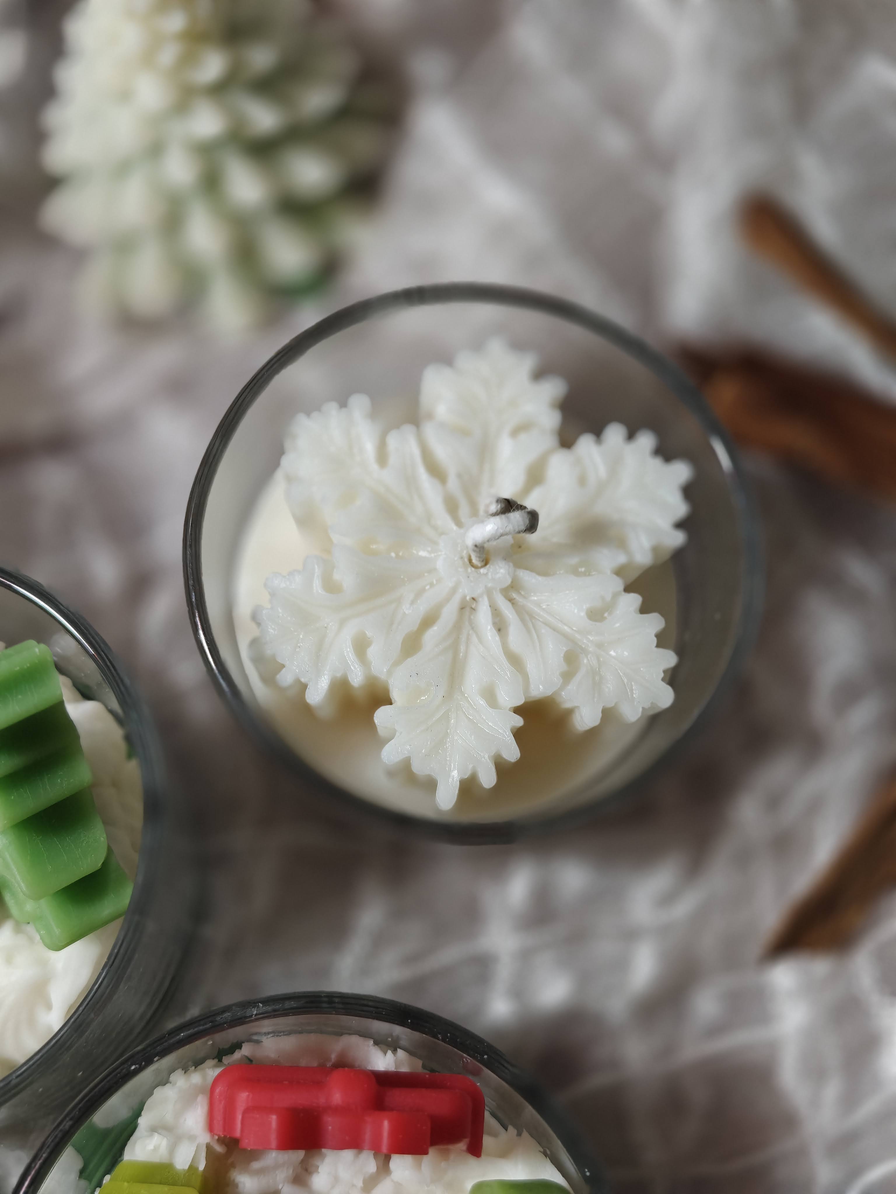 Winter in a Jar - Snowflake Decorative Candle