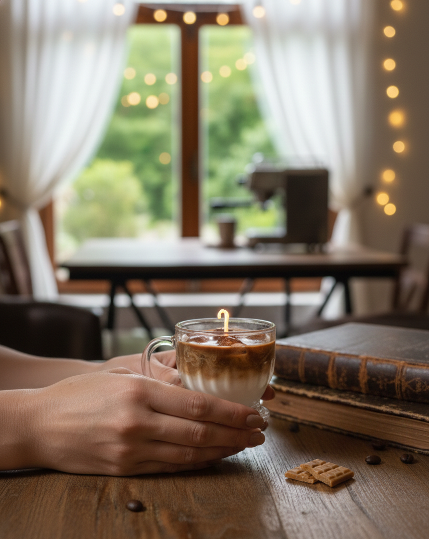 Iced Coffee Scented Candle - Qty 1 Mini Cup of Ice latte candle