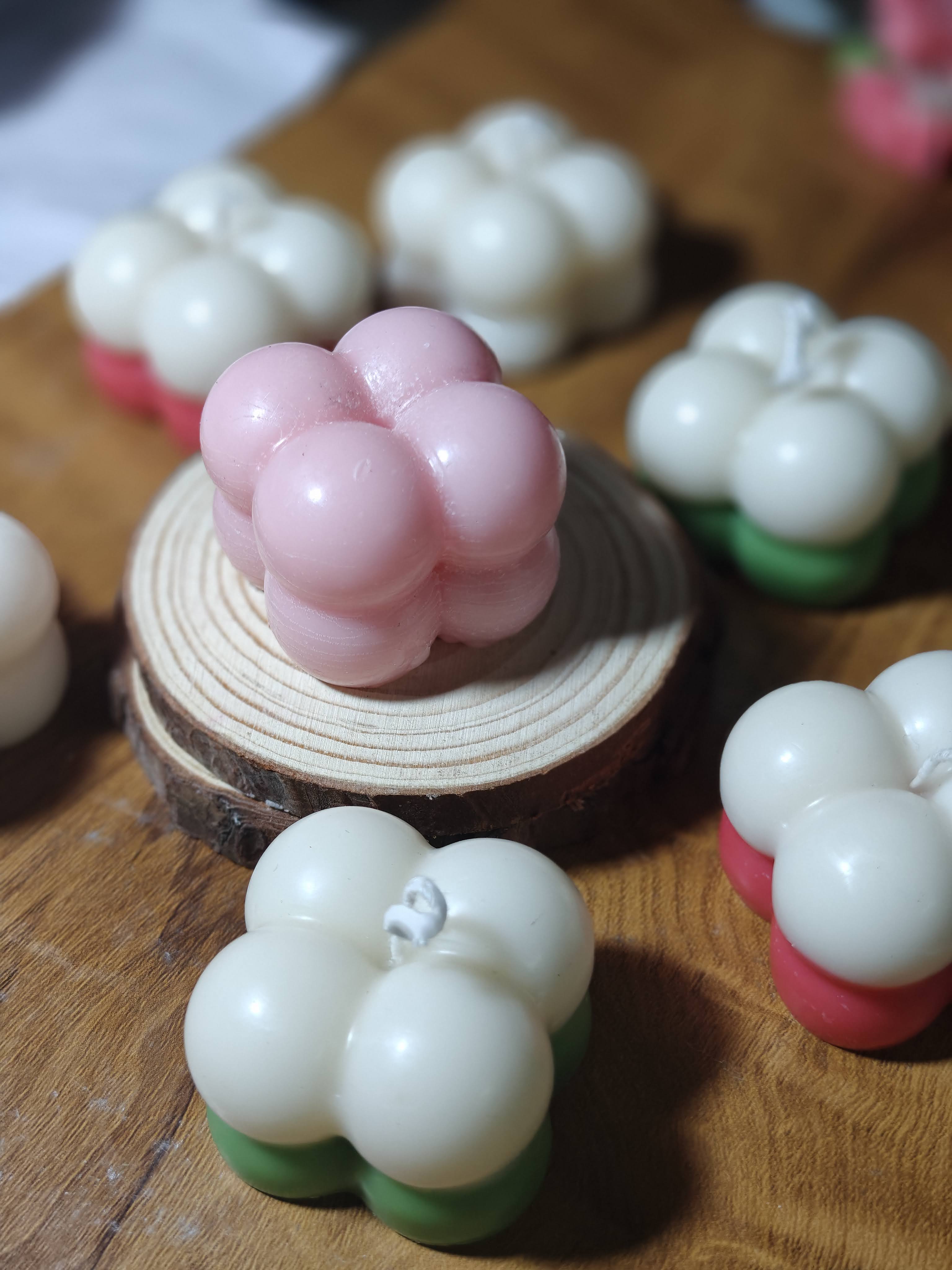 Cute Mini Bubble Scented Candle Set of 4