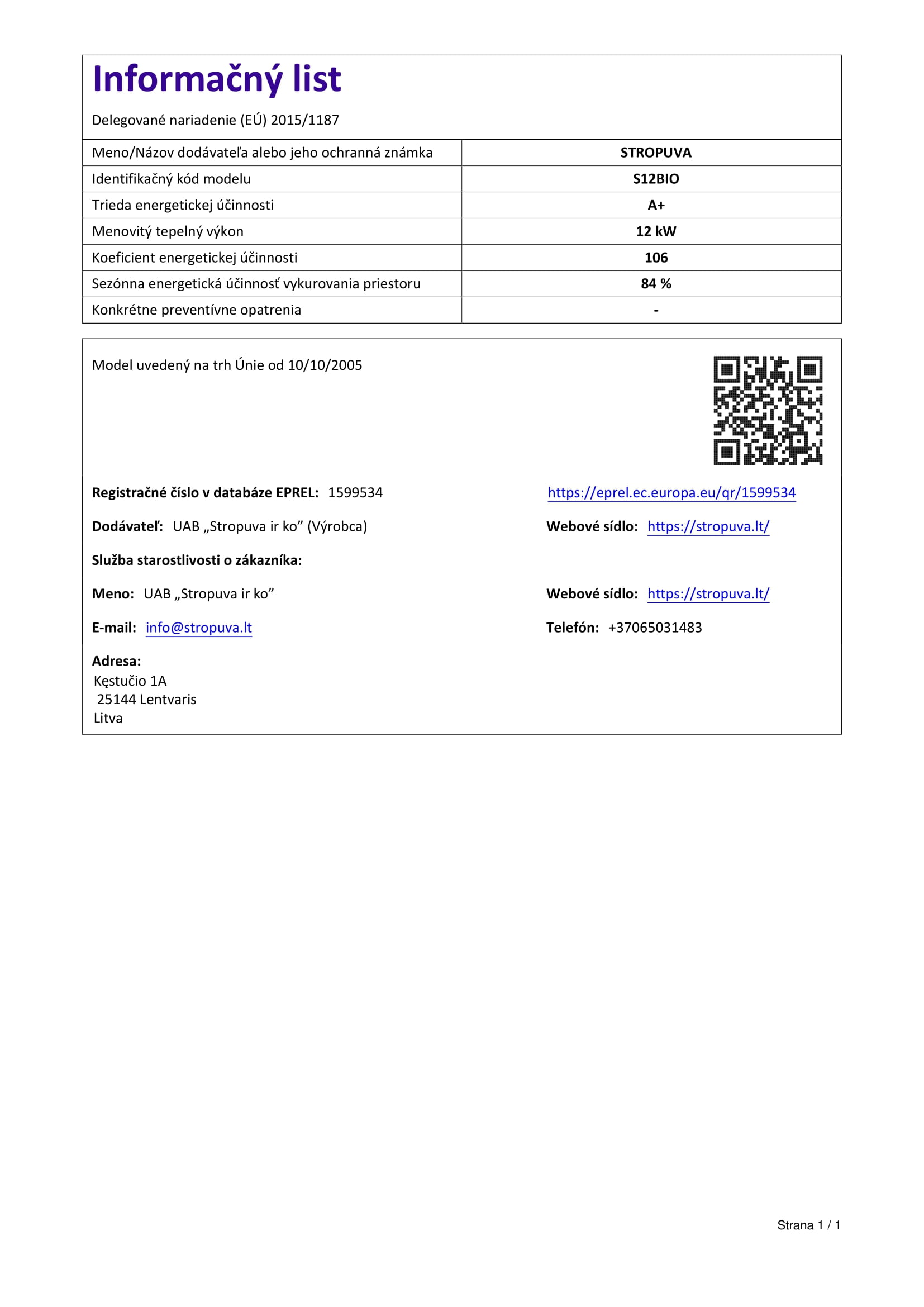 STROPUVA S12 BIO 12kW