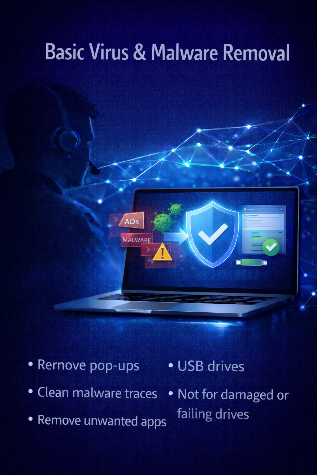 Basic Virus & Malware Removal (Remote Support)