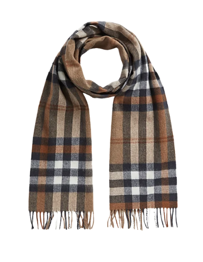 checked marino wool