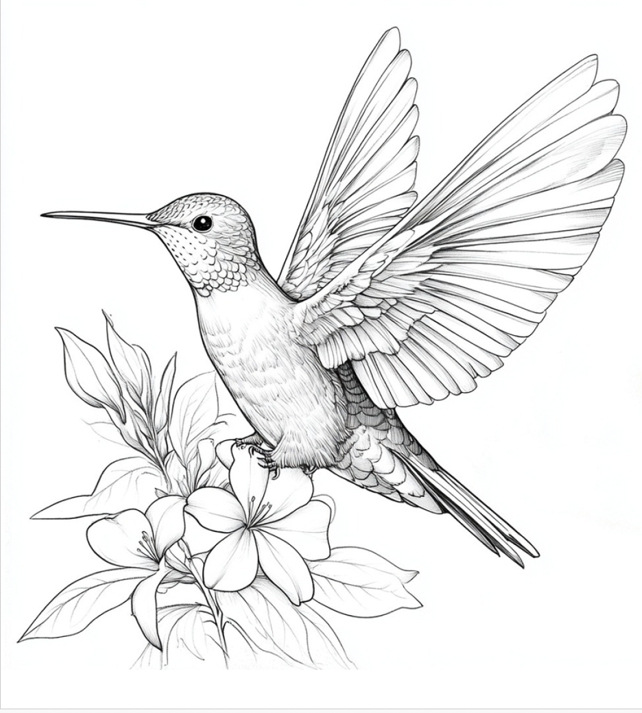 Hummingbirds Coloring Pages
