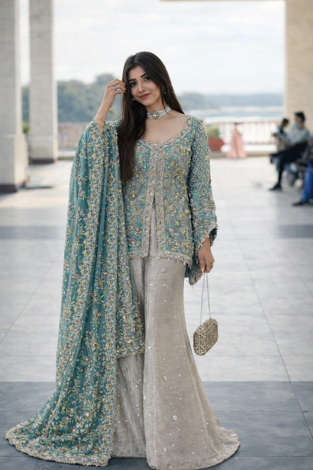 Embroidered Designer Sharara Set