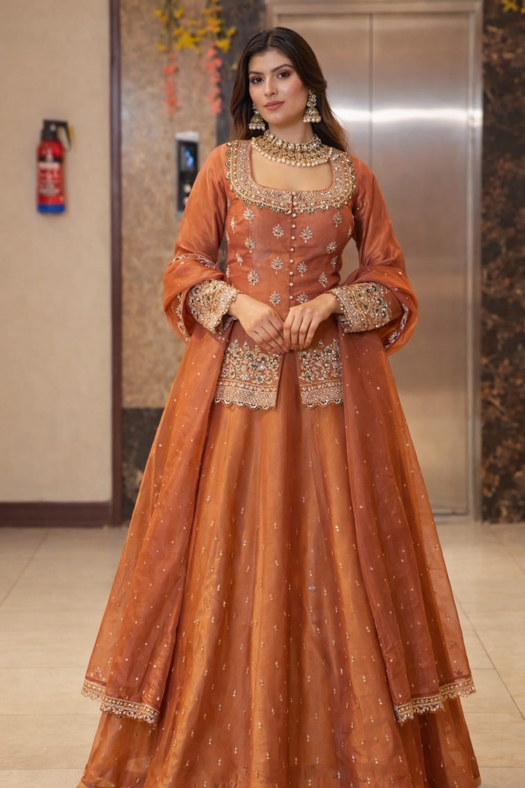 Embroidered lehenga set