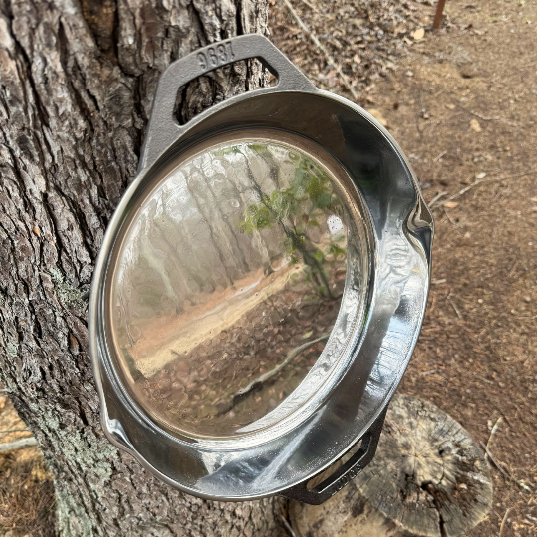 Lodge 10.25" & 12" Dual Handle Polished Cast Iron Skillet