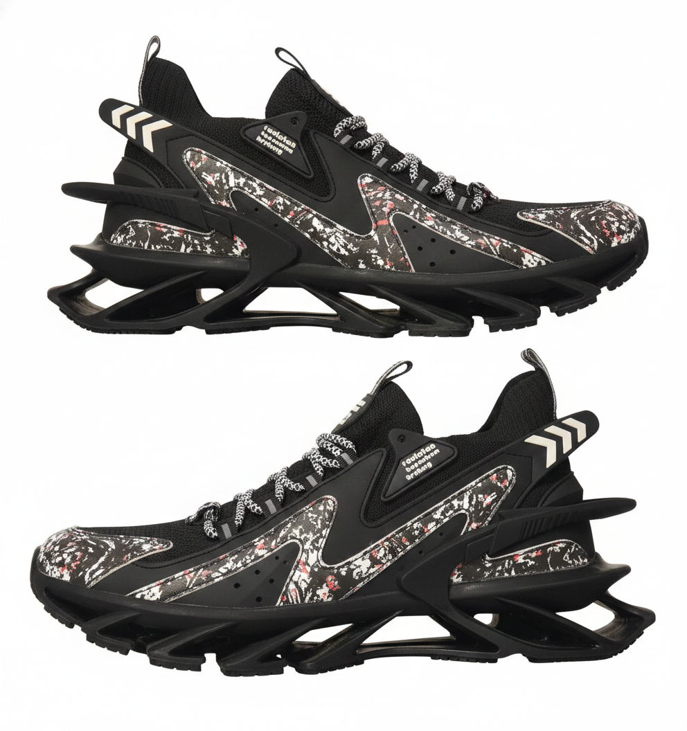 Gerricko Mid Black Slashers Fashion Sneaker Mens Size 10.5