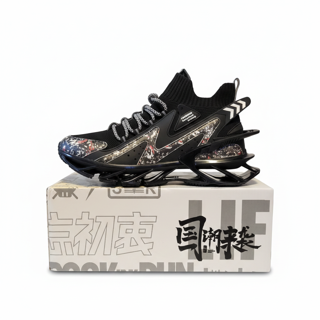 Gerricko Mid Black Slashers Fashion Sneaker Mens Size 10.5