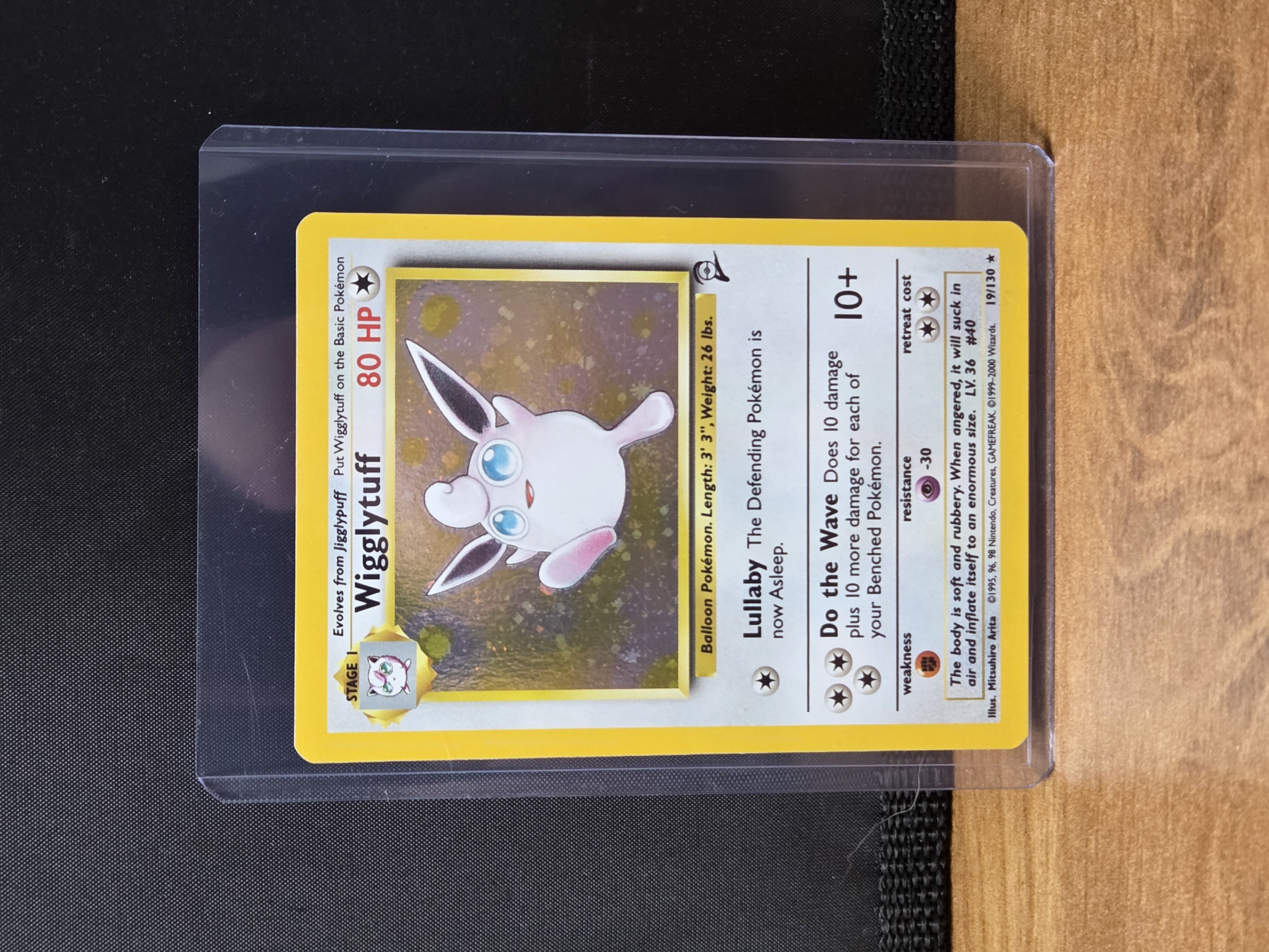 Vintage Pokémon TCG Wigglytuff 19/130 Jungle Holo Rare Card
