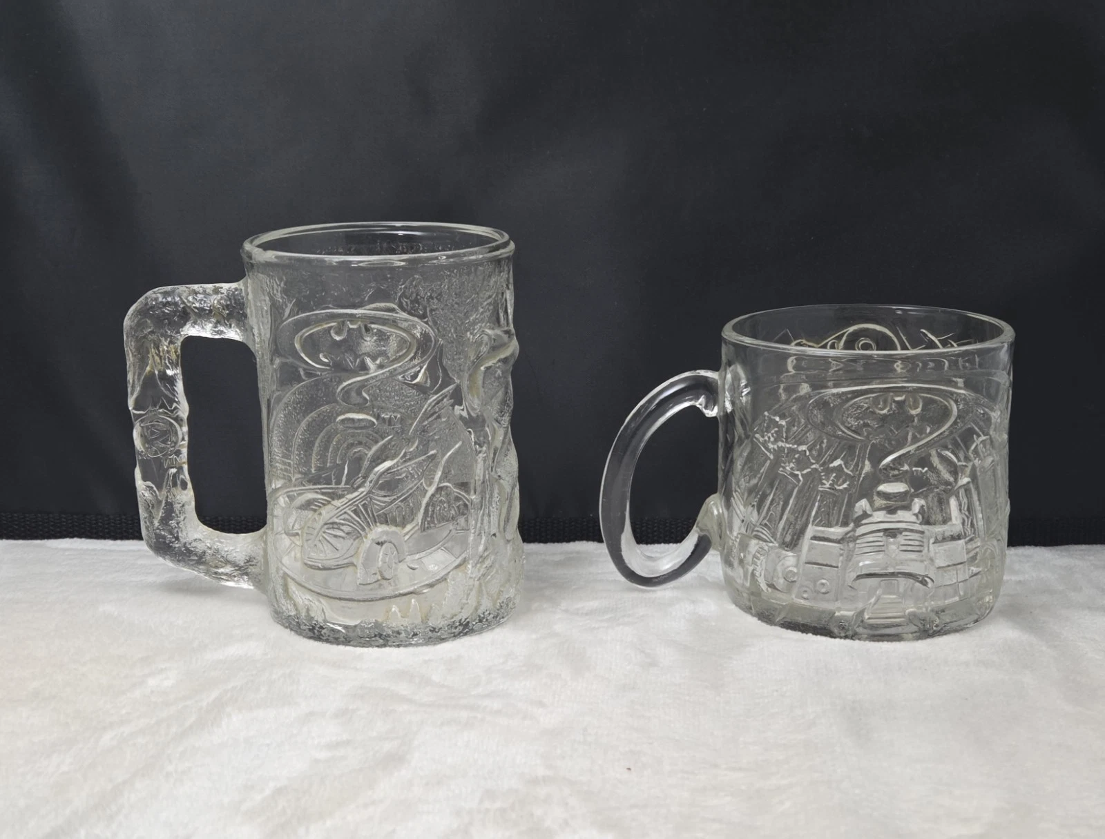 Set Of 2 Vintage 1995 McDonald's Batman Forever Drinking Glasses/Mugs