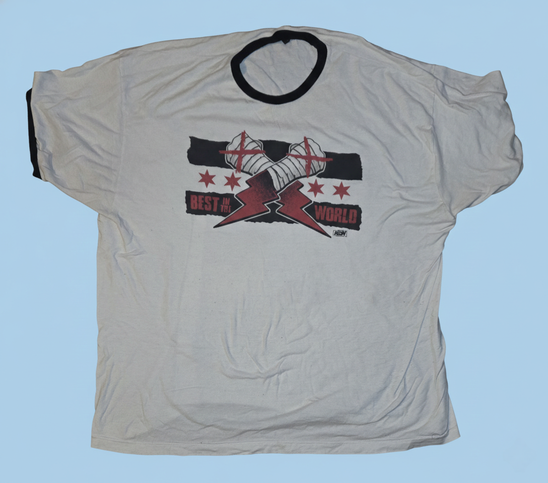 AEW CM Punk "Best In The World" Ringer T-Shirt - 3X