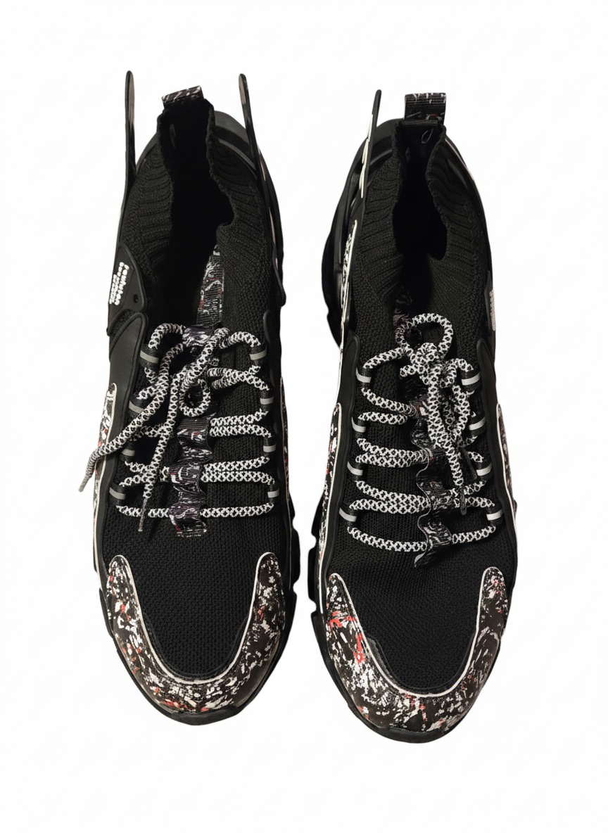 Gerricko Mid Black Slashers Fashion Sneaker Mens Size 10.5