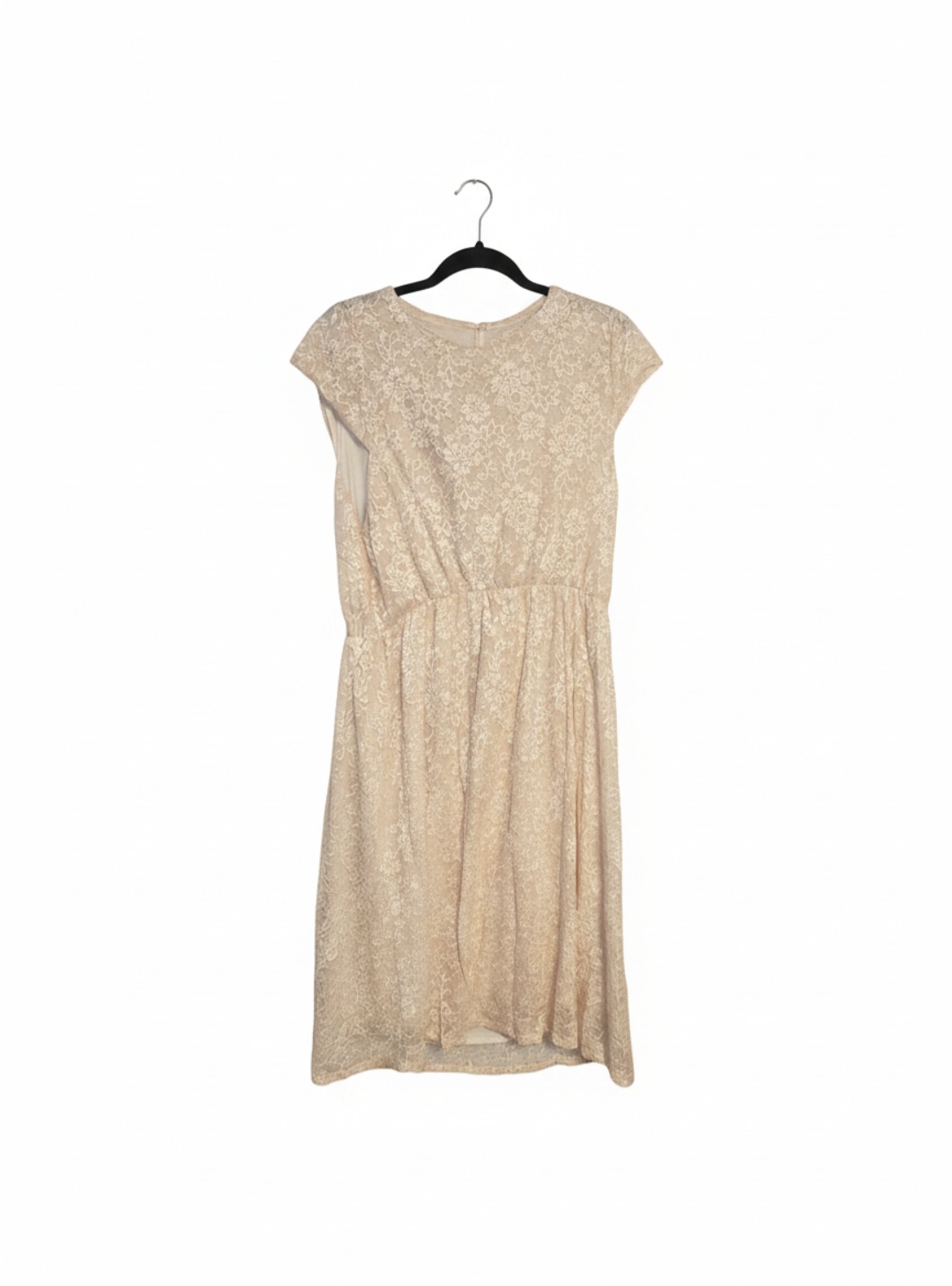 Yellow Star Womens Plus Sized 3XL Pink Floral Lace Dress