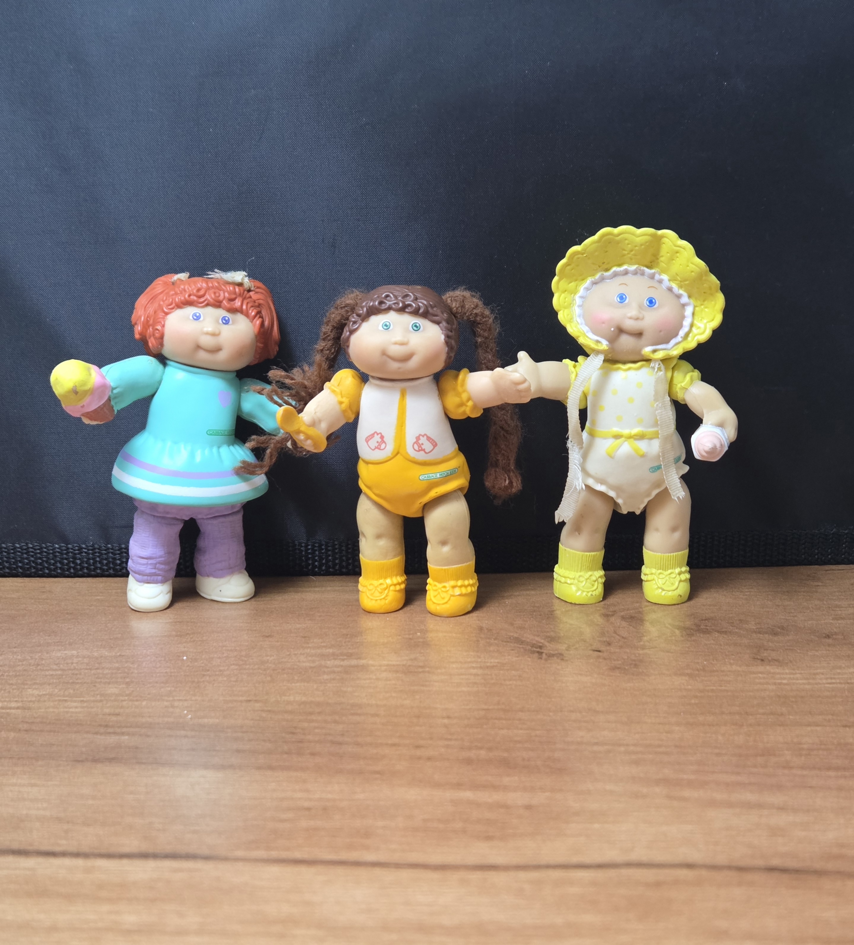 Set Of 3 Vintage 1984 Coleco Cabbage Patch Kid Mini 4" Vinyl Figures