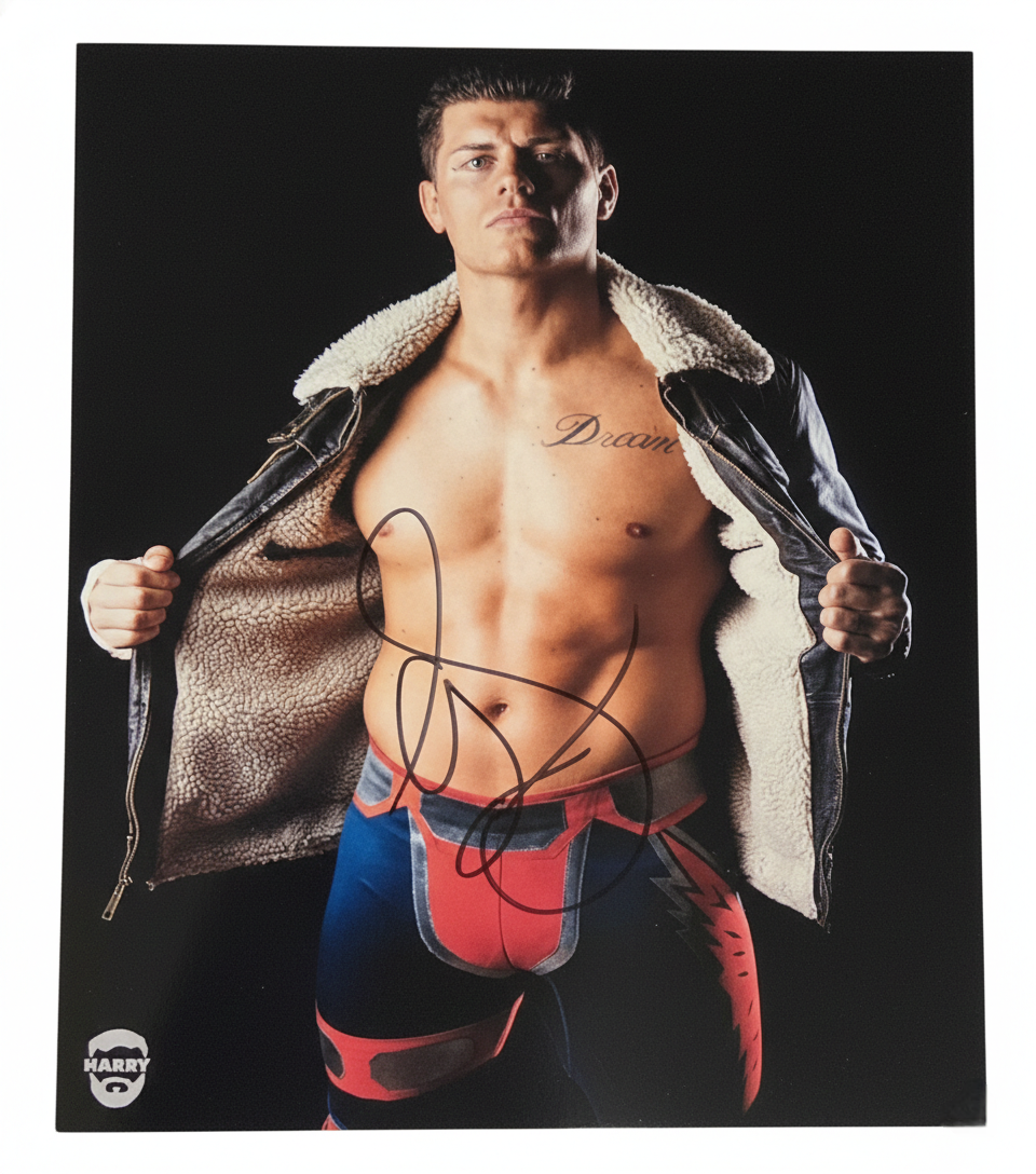 "The American Nightmare" Cody Rhodes Autographed 8x10 WWE AEW Wrestling