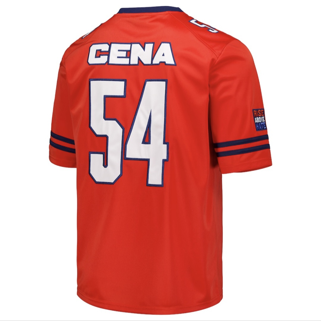 WWE Men's Red John Cena Final Match Football Jersey Size Large - Brand New