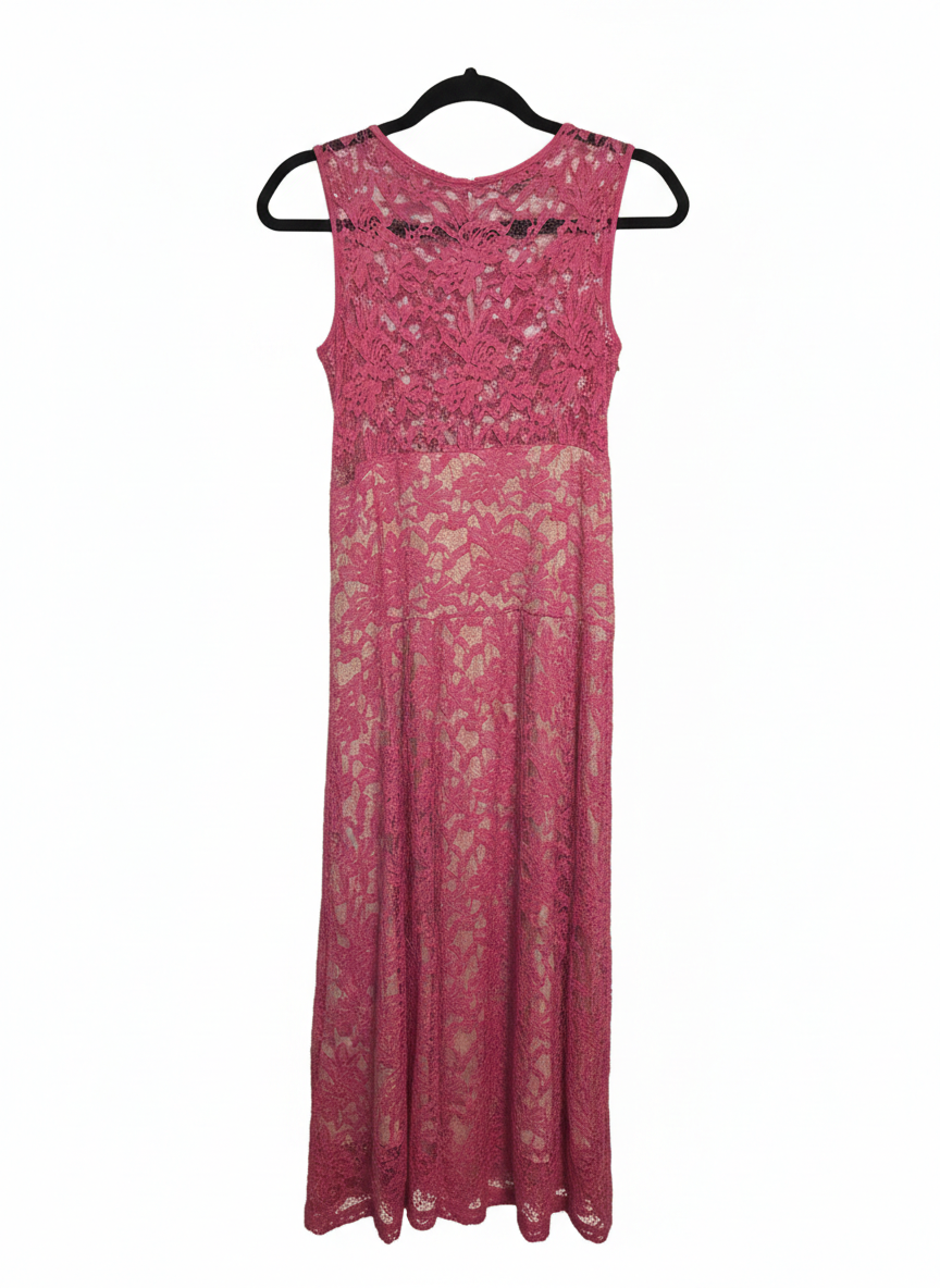 Torrid Women's Plus Sized 3X Pink Lace Floral Dress