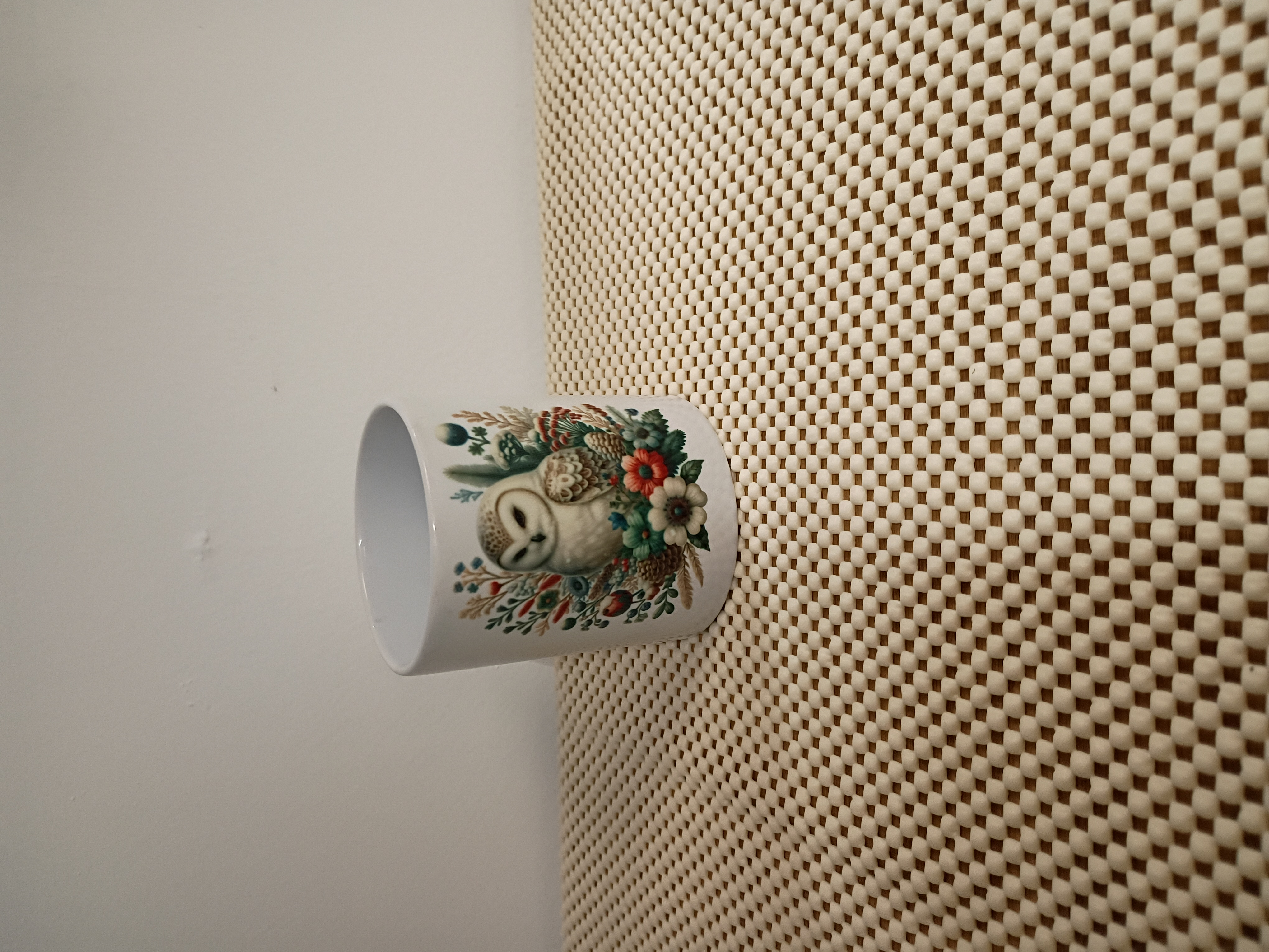 Owl & Floral Ceramic Mug