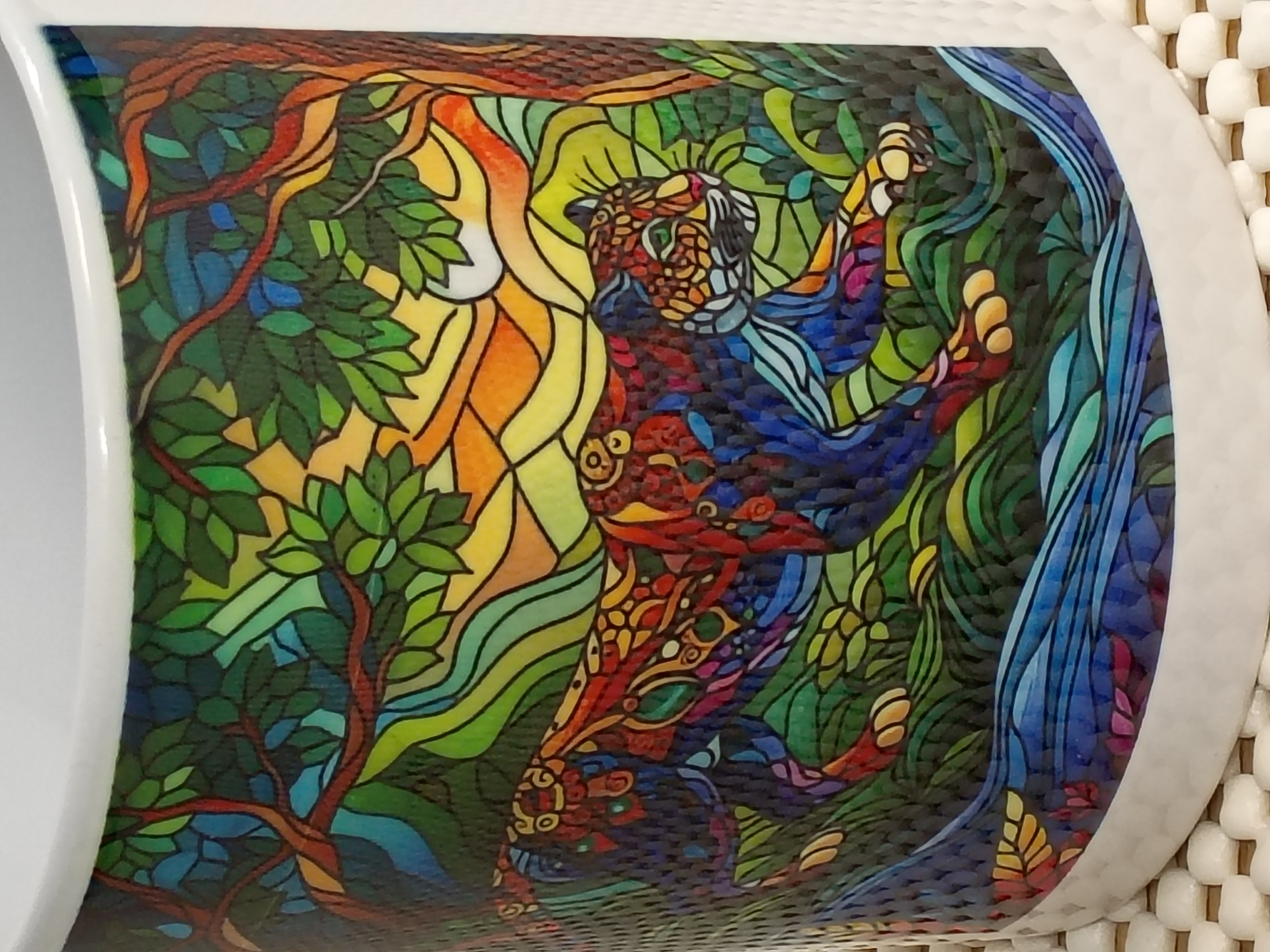 Stained Glass Panther Mug