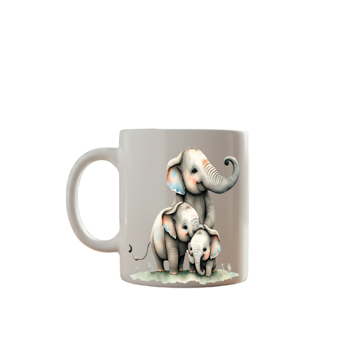 Elephant Family Mug