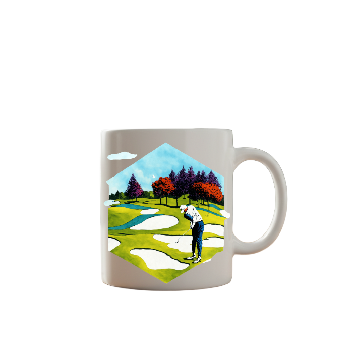 Golf Course Art Mug