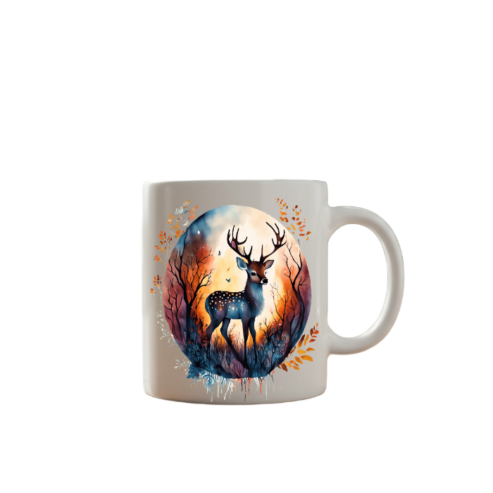 Deer Art Ceramic Mug