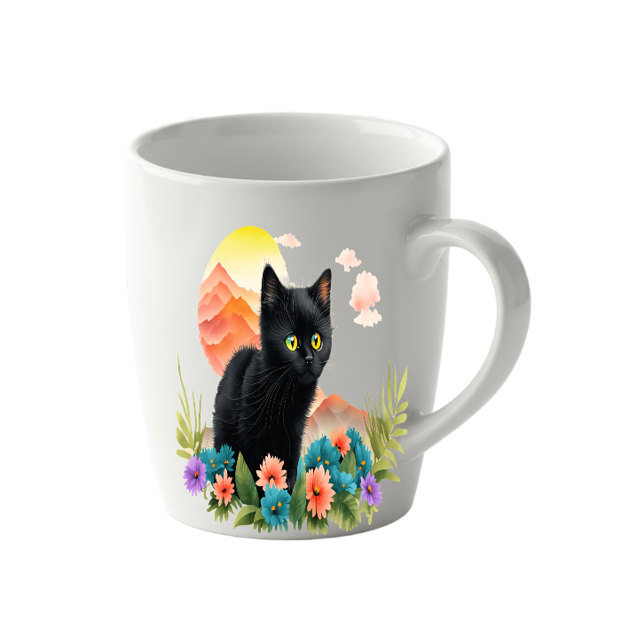 Black Cat Ceramic Mug