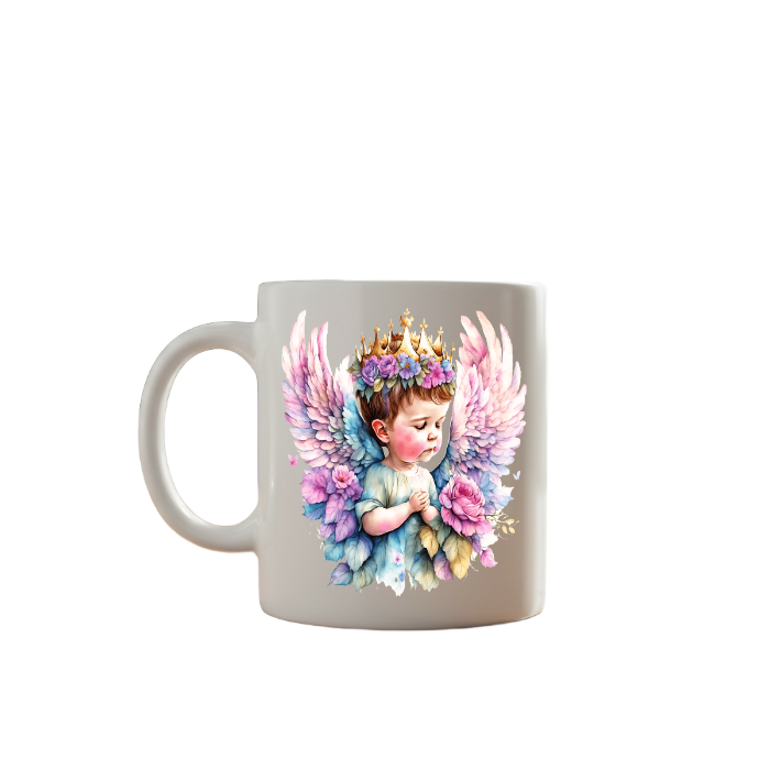 Angel Wings Floral Mug